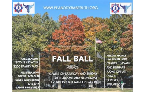 Fall Ball Registration is open